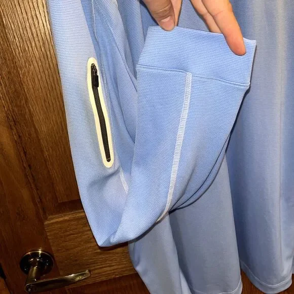 NWT Columbia Golf Quarter Zip Athletic Light Blue Men 3XL Pullover Casual - Picture 8 of 9